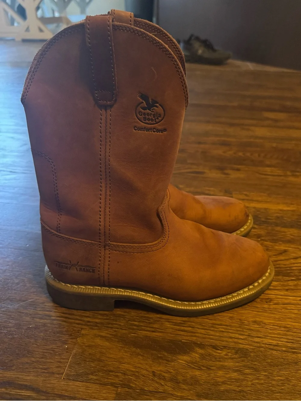 Georgia Boot Farm Ranch Brown Leather Cowboy Boots
